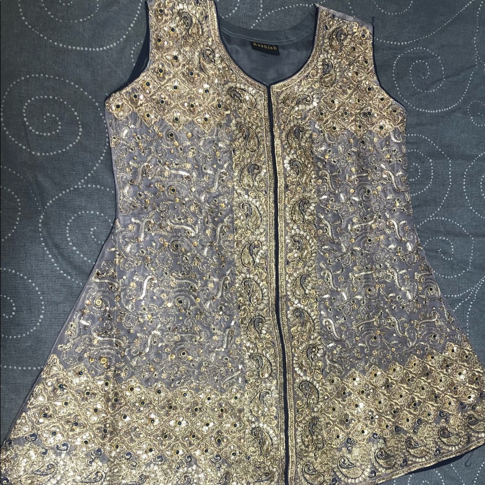 Lilac Grey Mysoori Formal Outfit